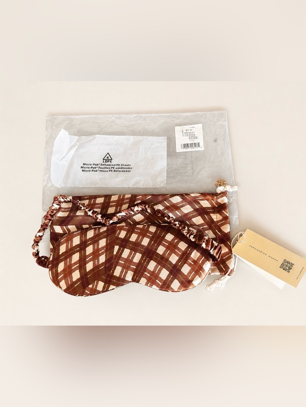 Tory Burch VIP Gift Sleep Set | NWT | Plaid Eye Mask & Pouch